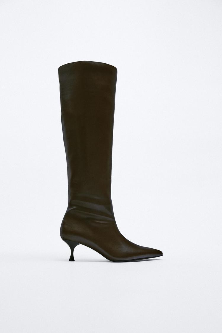Kitten heel boots zara sale